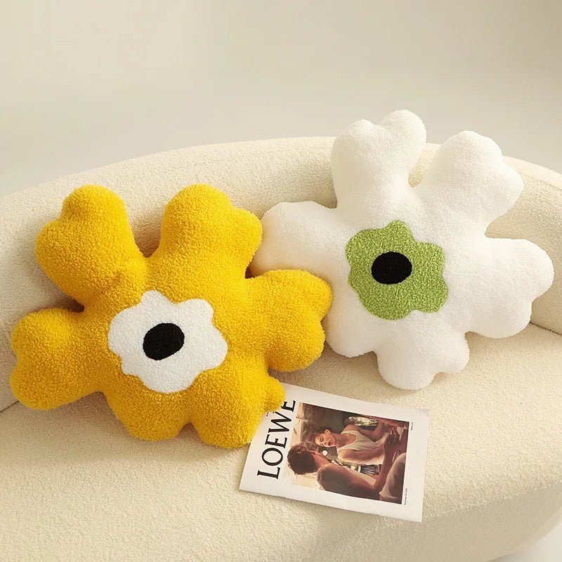 Plush Abstract Flower Shape Cushion - The House Of BLOC