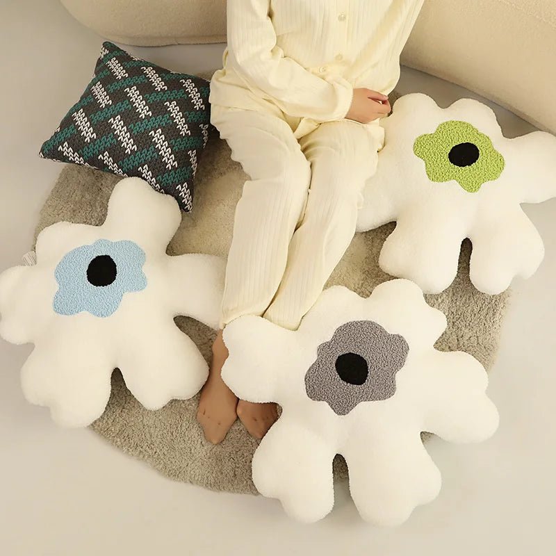 Plush Abstract Flower Shape Cushion - The House Of BLOC