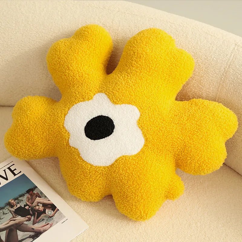 Plush Abstract Flower Shape Cushion - The House Of BLOC