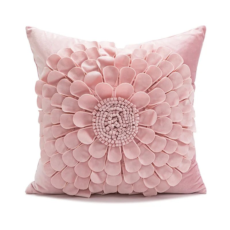 Plush Pink Heart Design Cushion Cover - The House Of BLOC