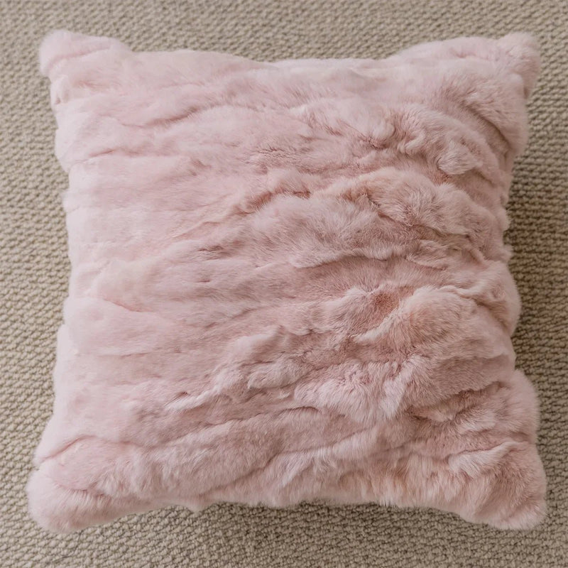 Pretty Plush Pink Jacquard Cushion Cover - The House Of BLOC