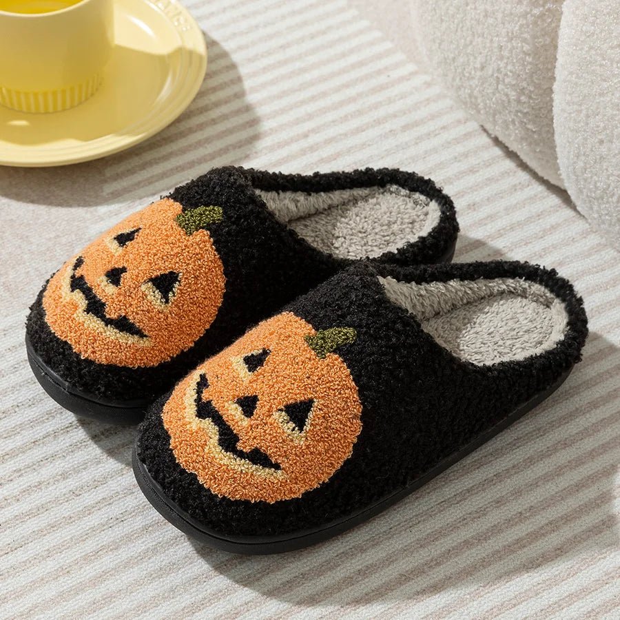 Pumpkin Halloween Home Slippers - The House Of BLOC