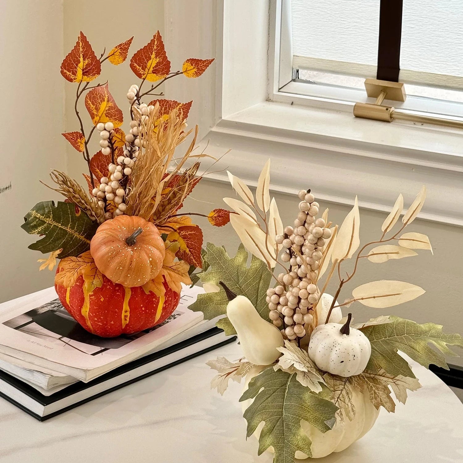 Pumpkin & Maple Leaf Halloween Table Decoration - The House Of BLOC