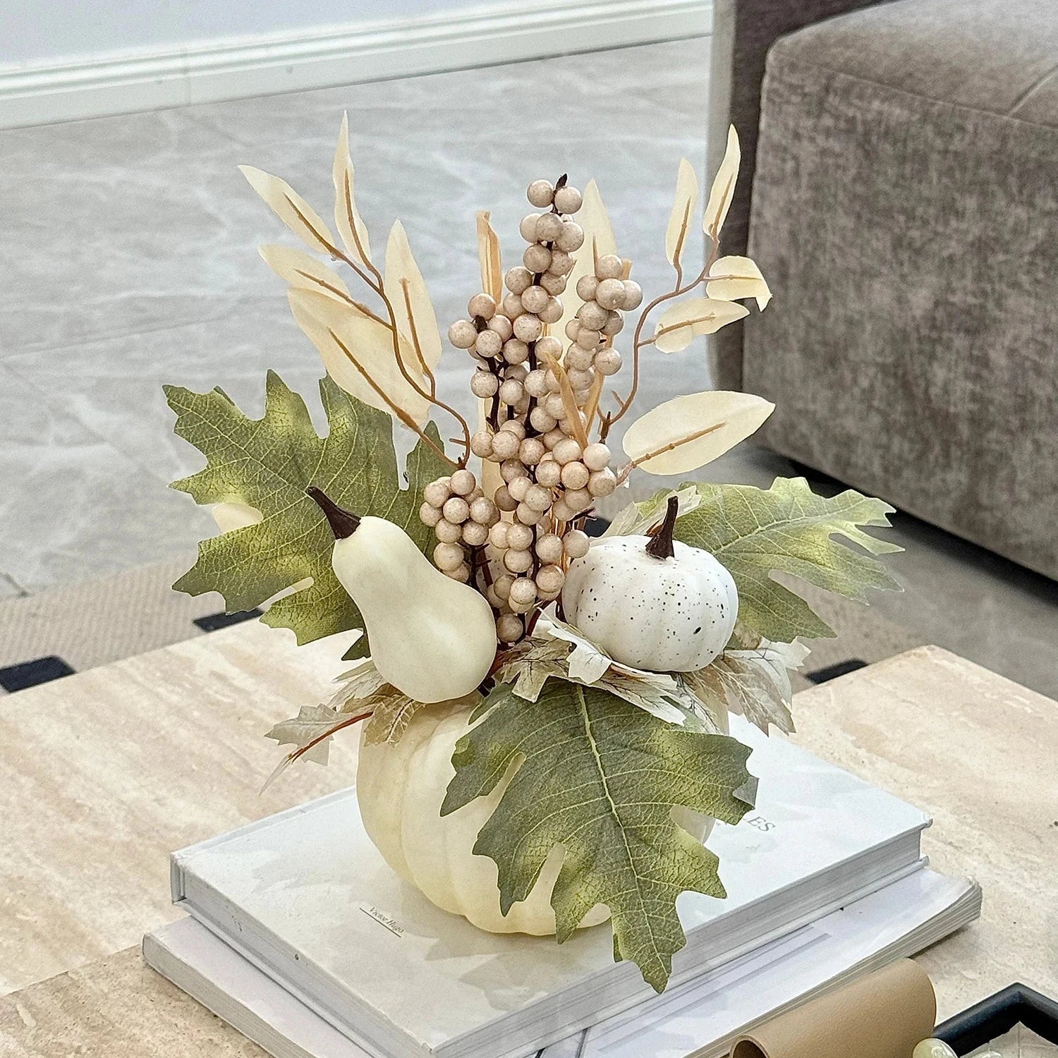 Pumpkin & Maple Leaf Halloween Table Decoration - The House Of BLOC