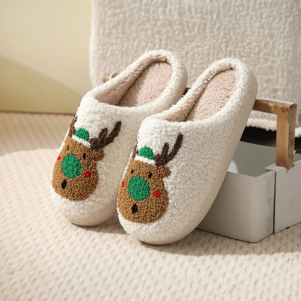 Reindeer Christmas Home Slippers - The House Of BLOC