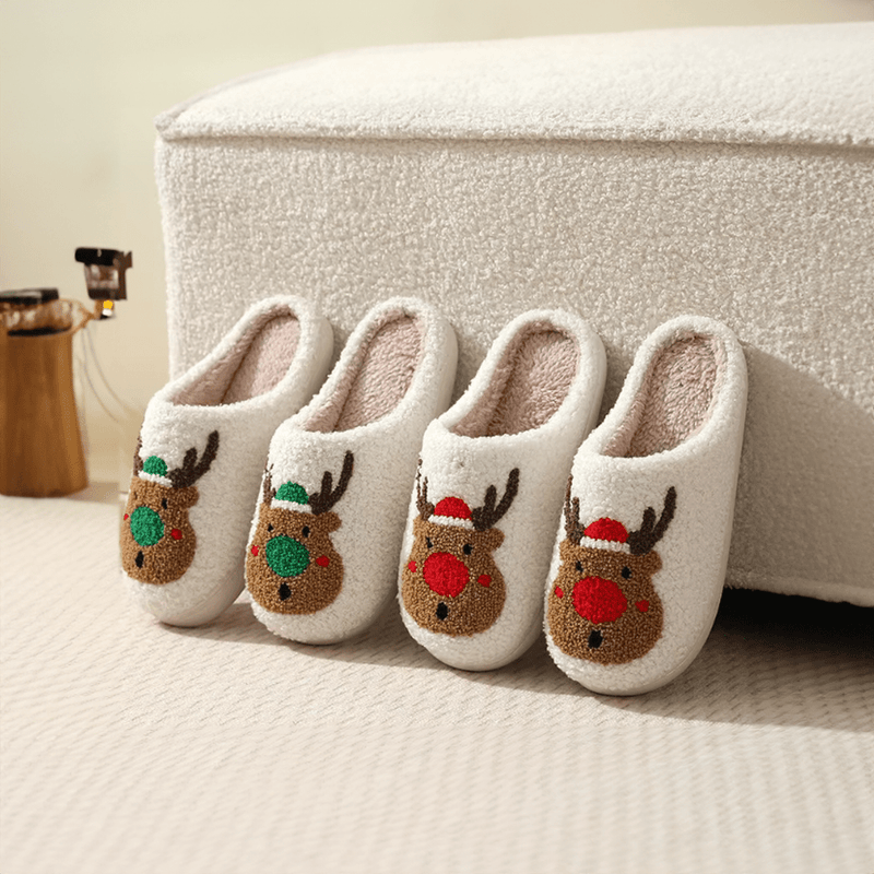 Reindeer Christmas Home Slippers - The House Of BLOC