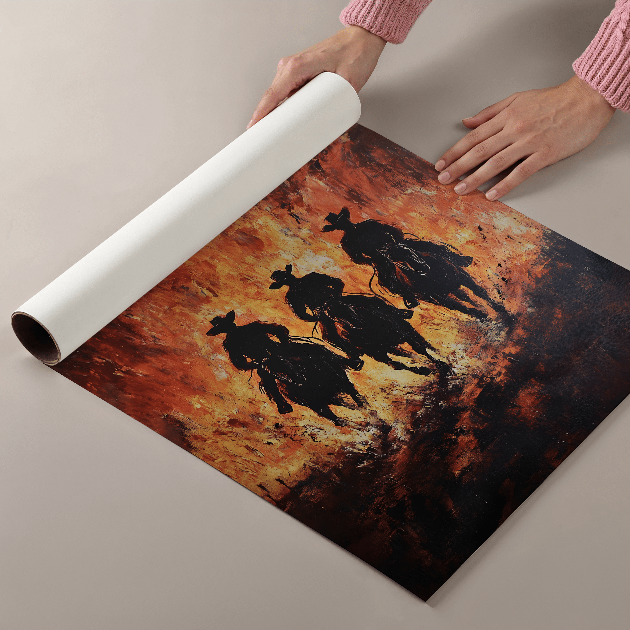 Riders Through The Fire - Premium Semi - Glossy Poster - The House Of BLOC