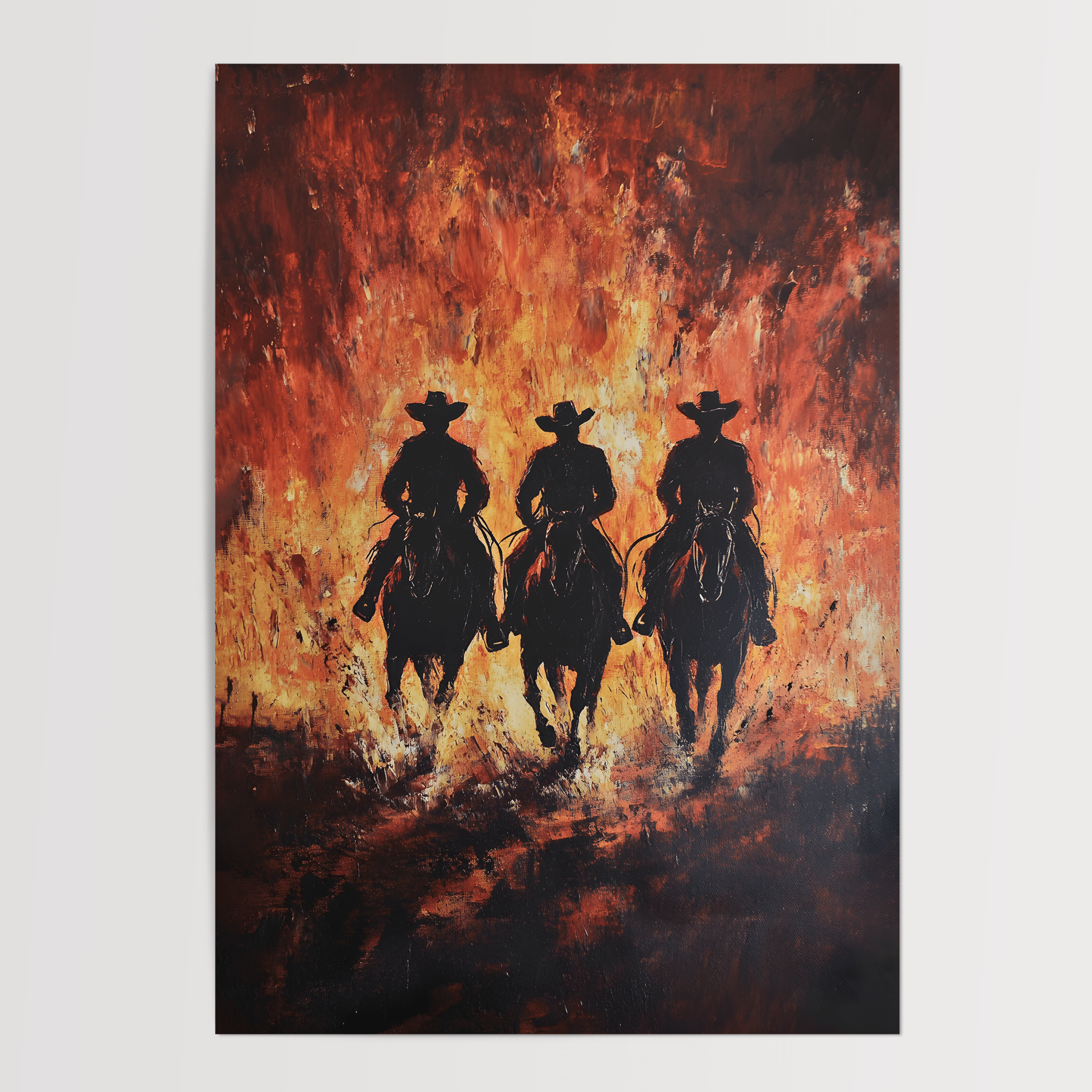 Riders Through The Fire - Premium Semi - Glossy Poster - The House Of BLOC