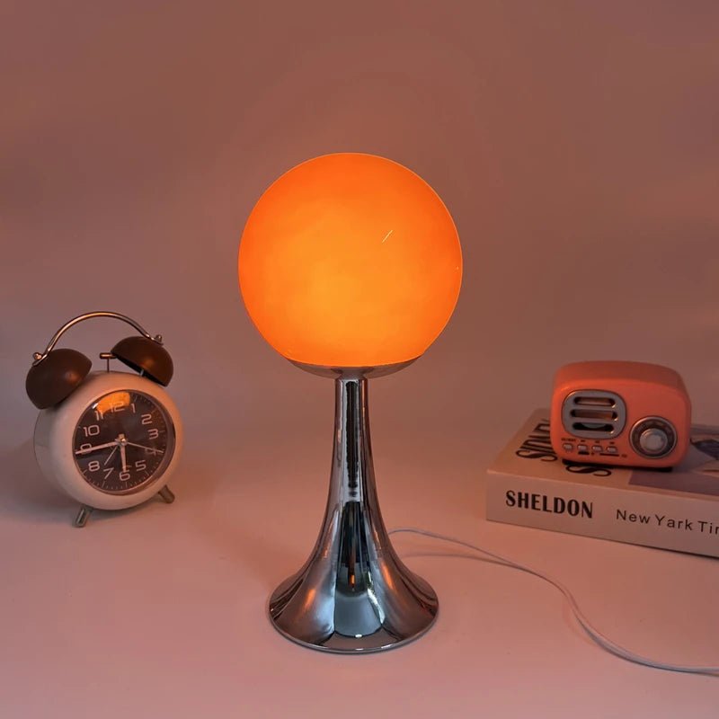 Round Solid Colour Glass Table Lamp - The House Of BLOC