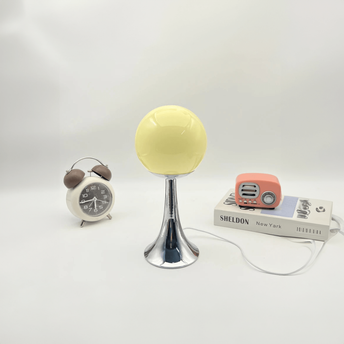 Round Solid Colour Glass Table Lamp - The House Of BLOC