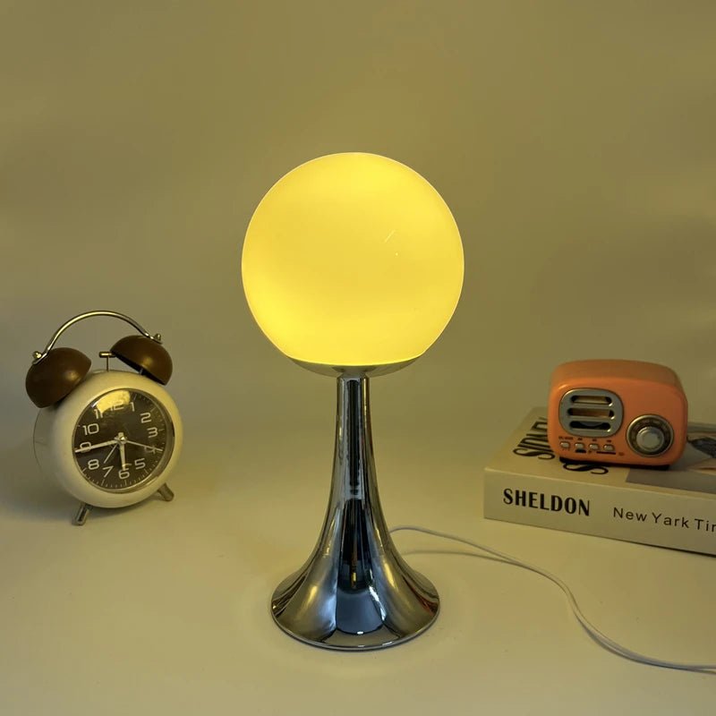 Round Solid Colour Glass Table Lamp - The House Of BLOC