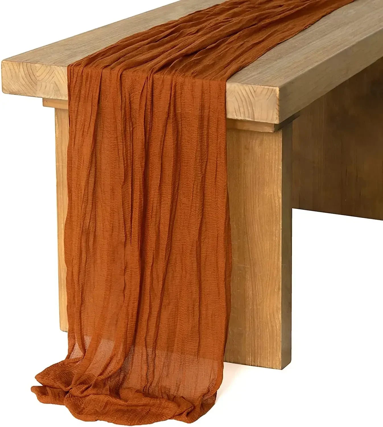 Rustic Boho Cotton Gauze Table Runner - The House Of BLOC