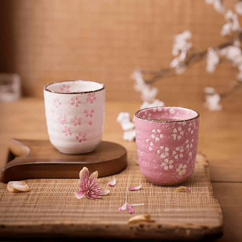 Sakura Drinking Tea Cup - The House Of BLOC