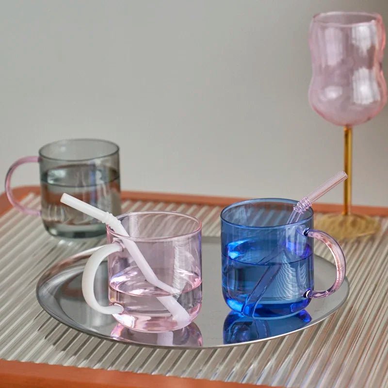 Set of Two Coloured Borosilicate Glass Mugs - The House Of BLOC