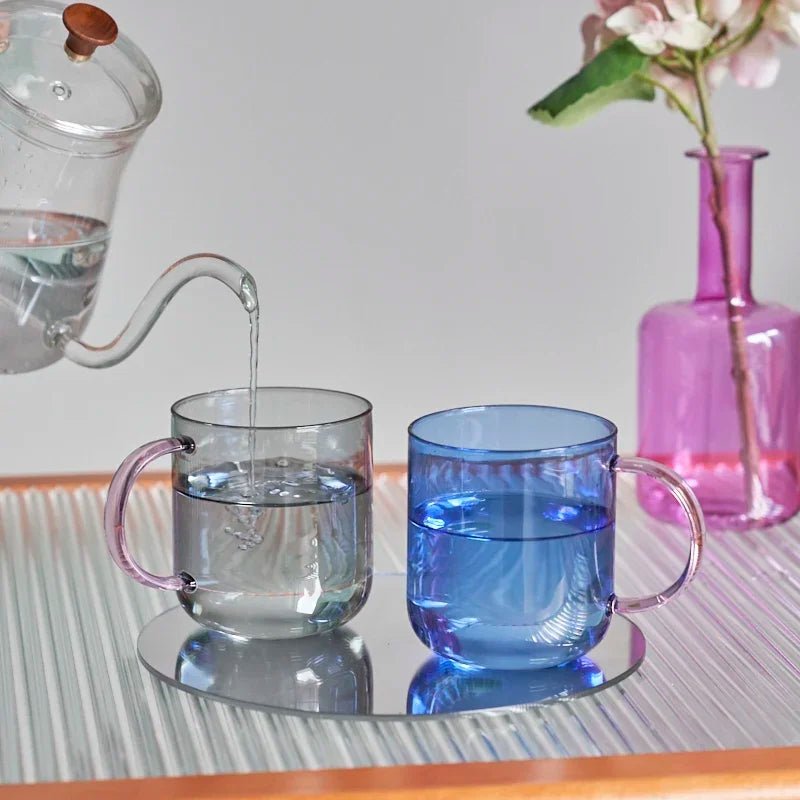 Set of Two Coloured Borosilicate Glass Mugs - The House Of BLOC