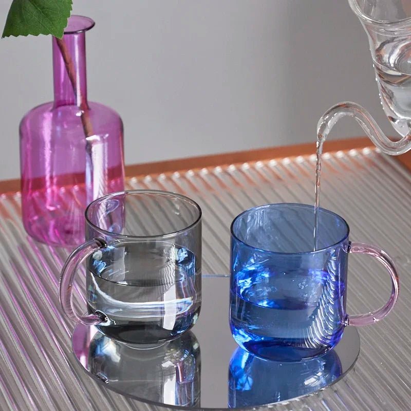 Set of Two Coloured Borosilicate Glass Mugs - The House Of BLOC