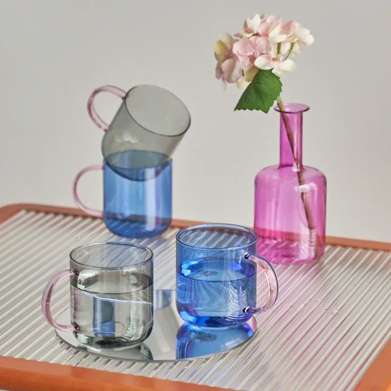 Set of Two Coloured Borosilicate Glass Mugs - The House Of BLOC