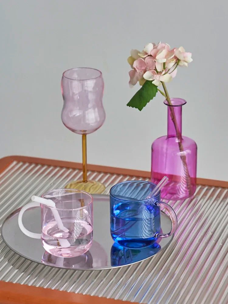 Set of Two Coloured Borosilicate Glass Mugs - The House Of BLOC