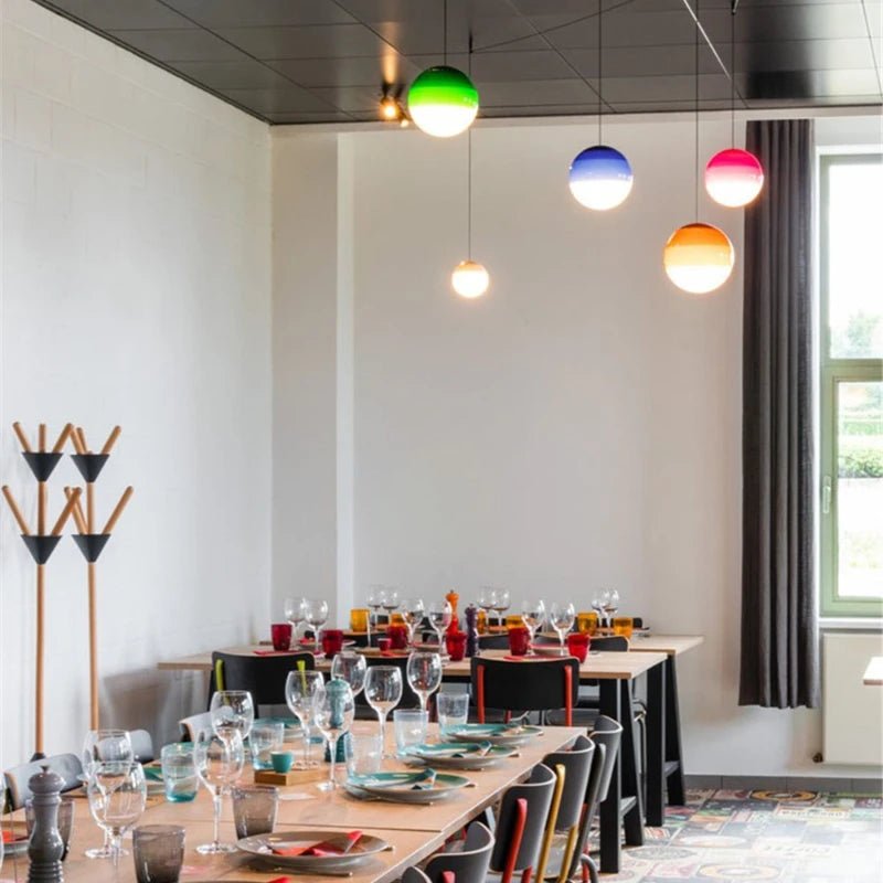 Seven Colour Gradient Glass Pendant Light - The House Of BLOC