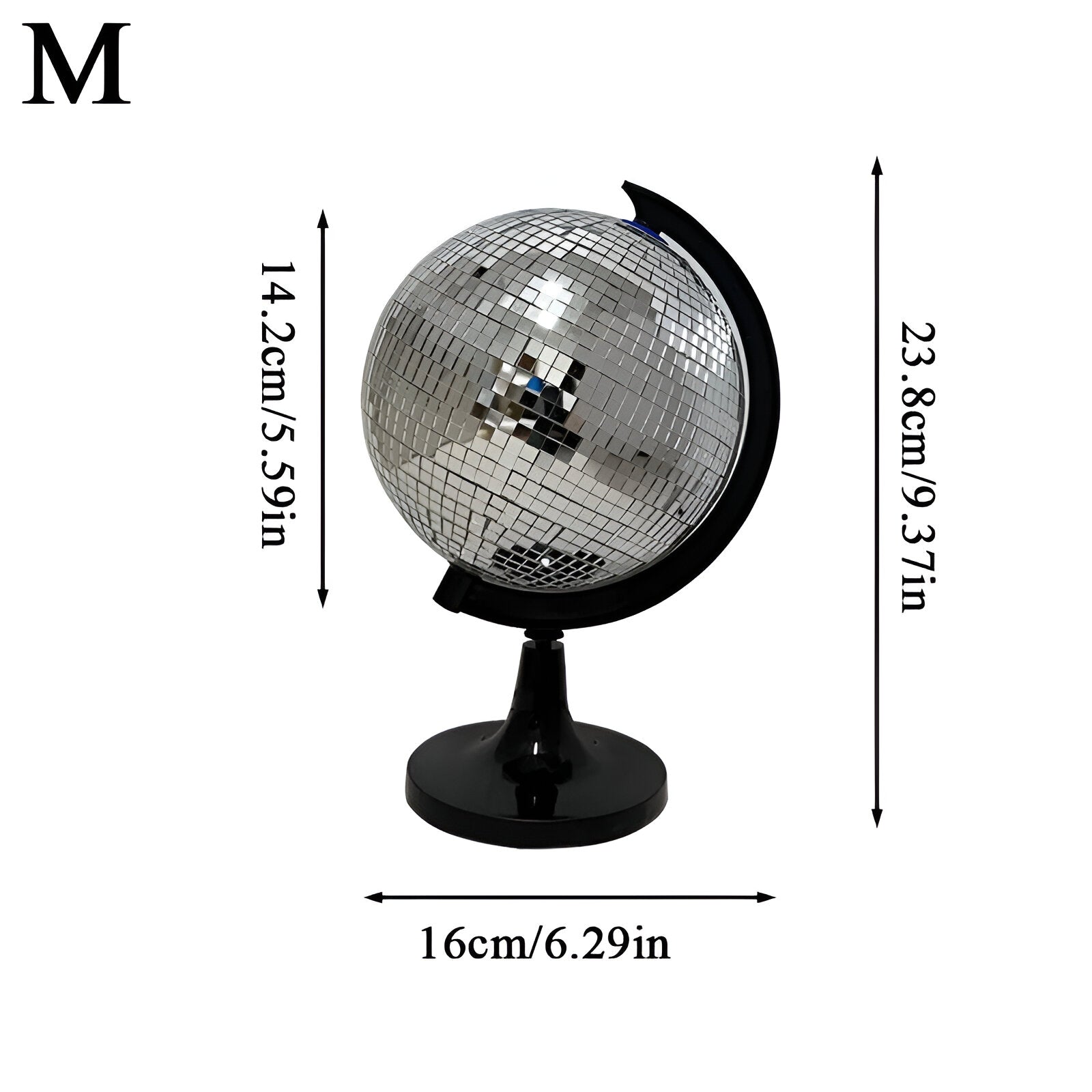 Silver Disco Ball Globe Decoration - The House Of BLOC