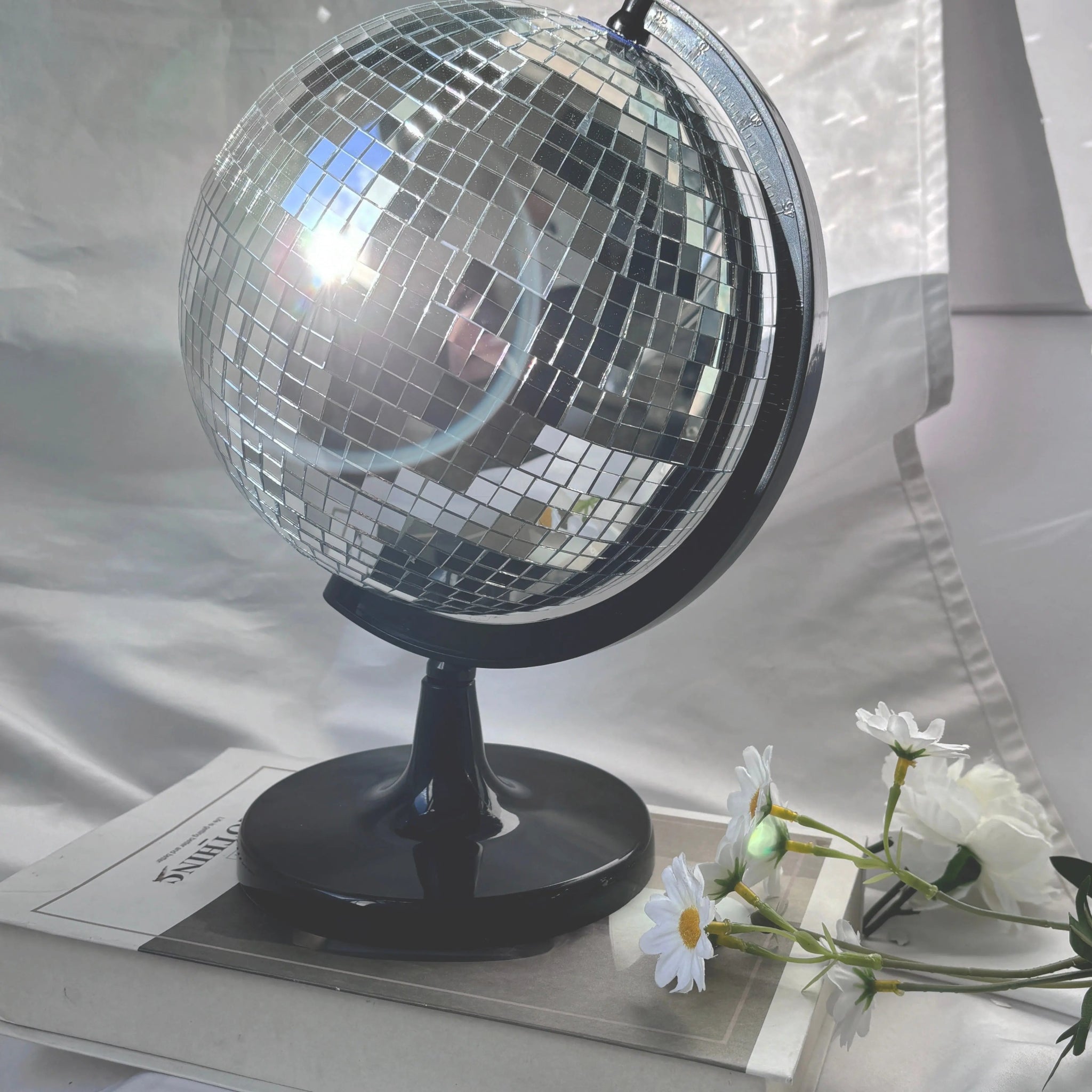 Silver Disco Ball Globe Decoration - The House Of BLOC