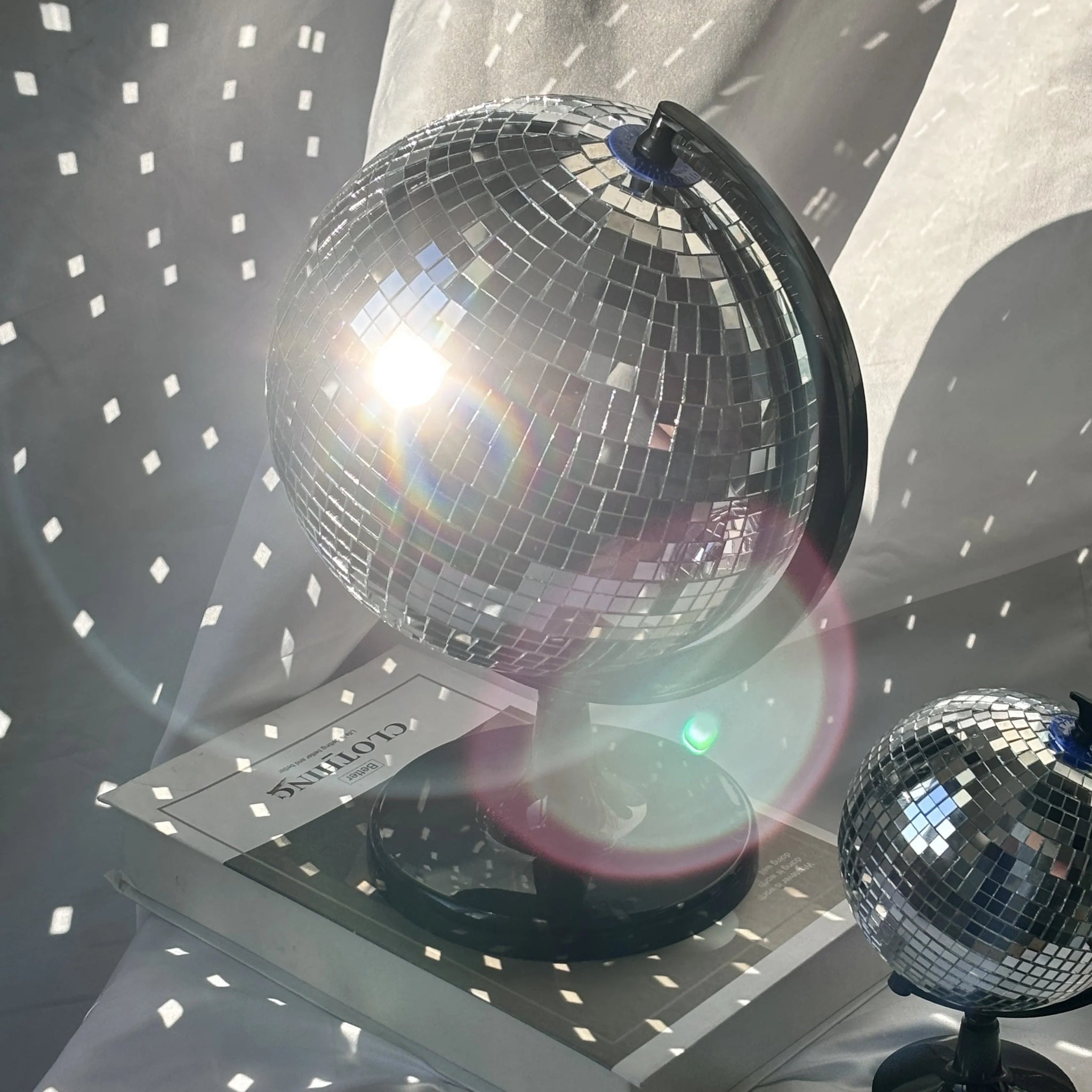 Silver Disco Ball Globe Decoration - The House Of BLOC