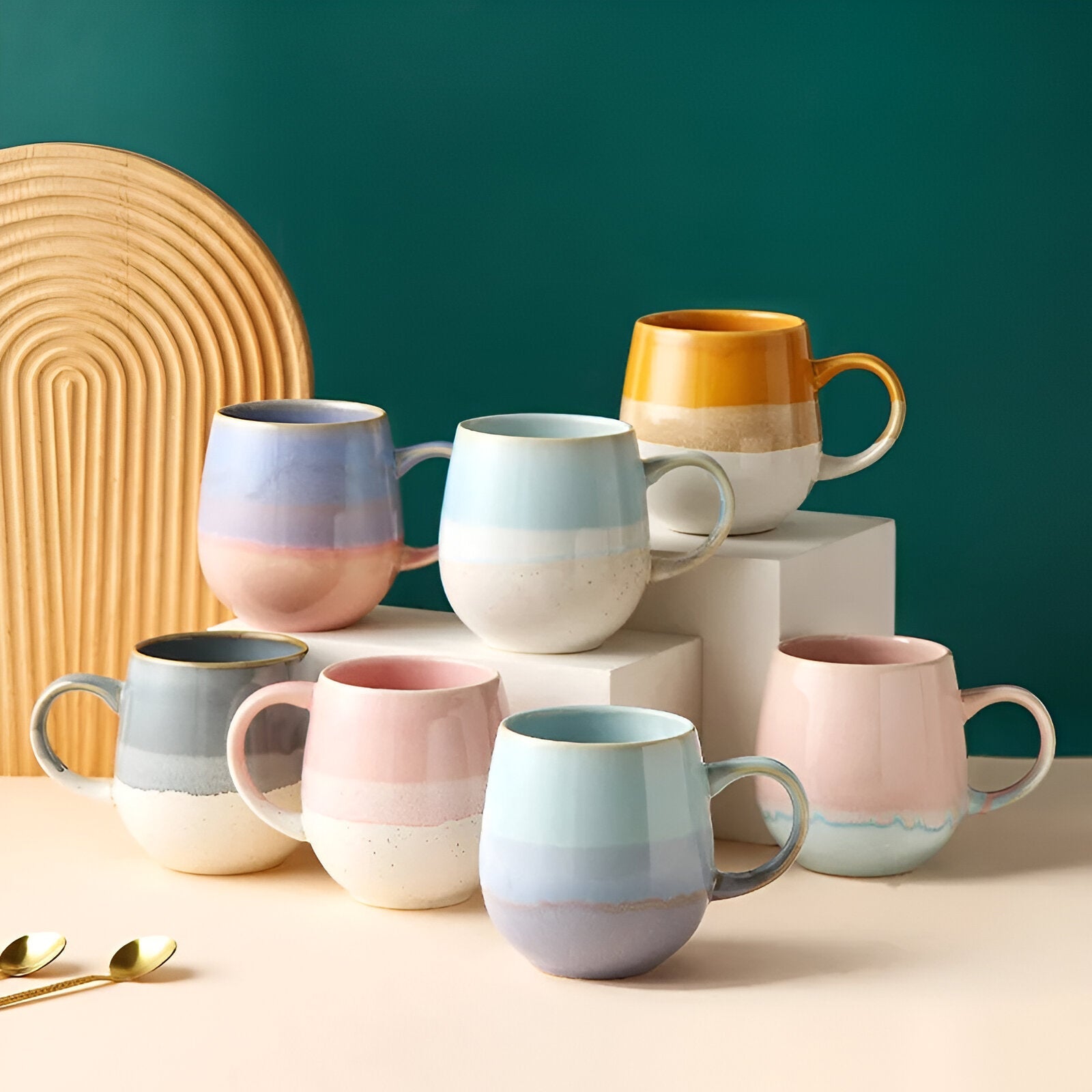 Simple Gradient Colour Breakfast Mug - The House Of BLOC