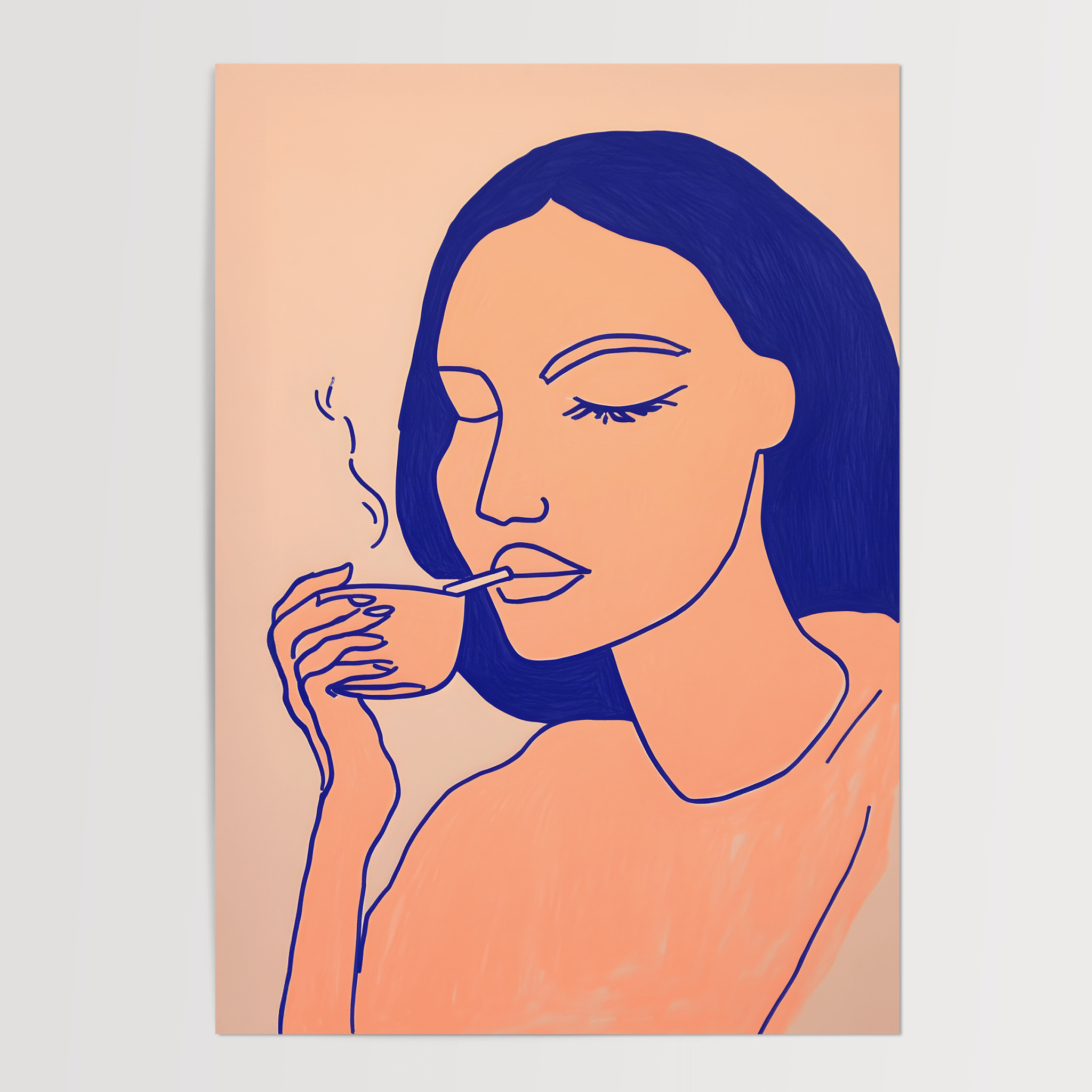 Sip Of Stillness - Premium Semi - Glossy Poster - The House Of BLOC