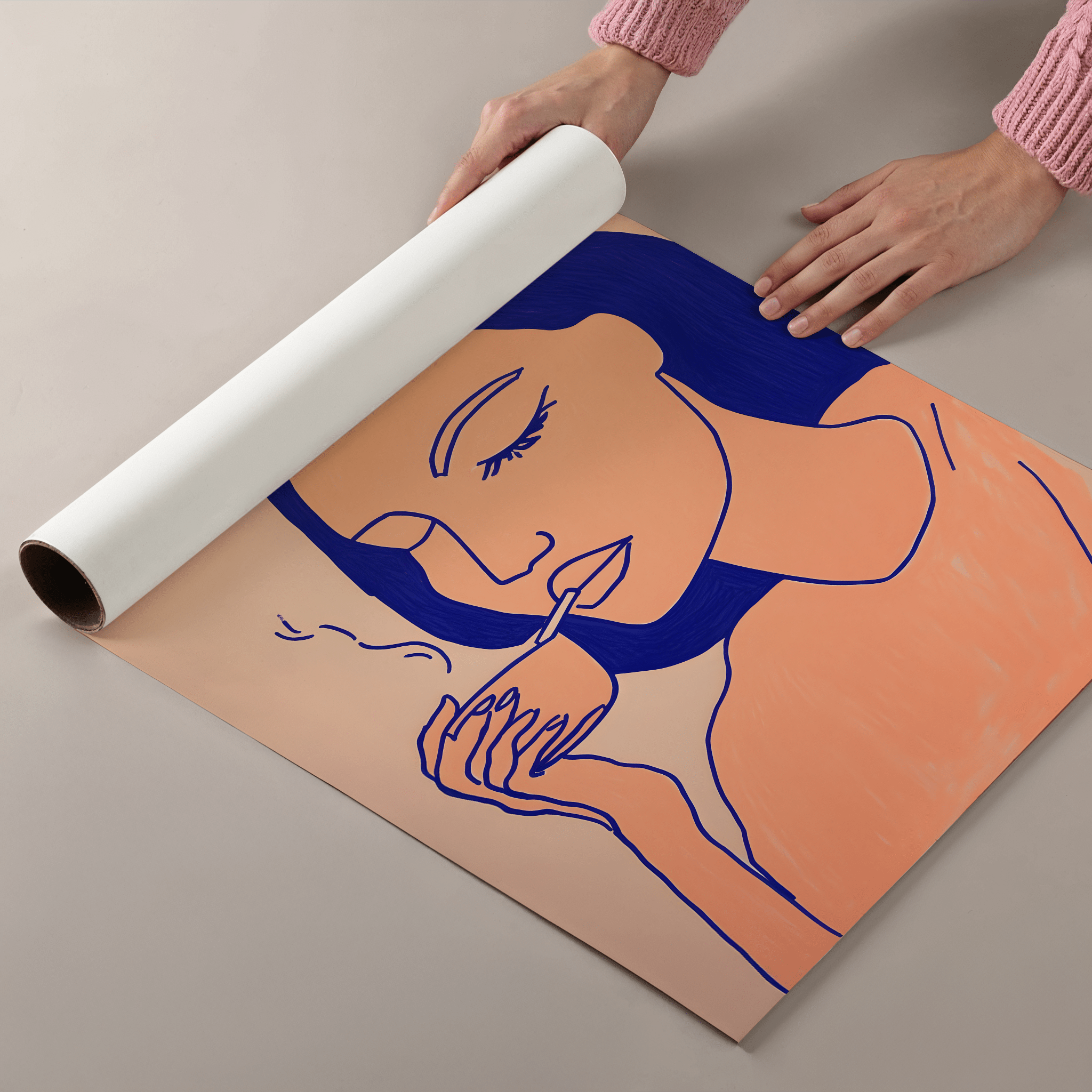 Sip Of Stillness - Premium Semi - Glossy Poster - The House Of BLOC
