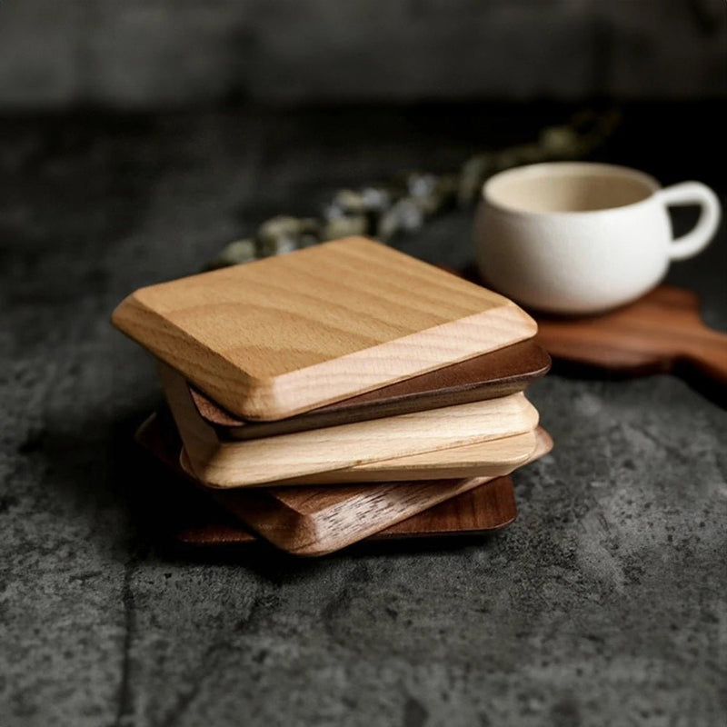 Six Piece Walnut Coaster Set - The House Of BLOC