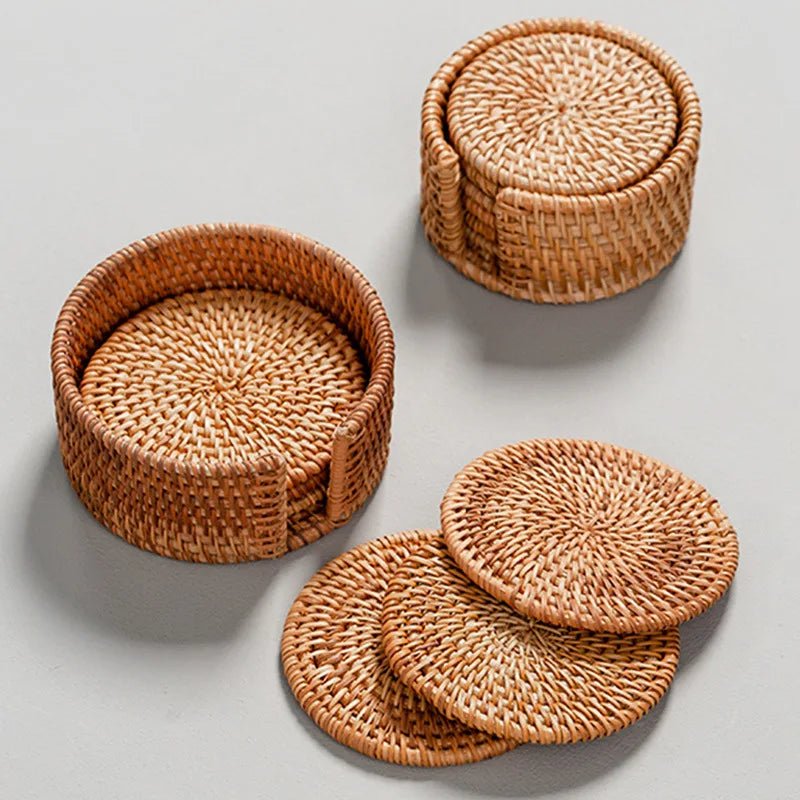 Six Piece Woven Drink Coasters Set - The House Of BLOC