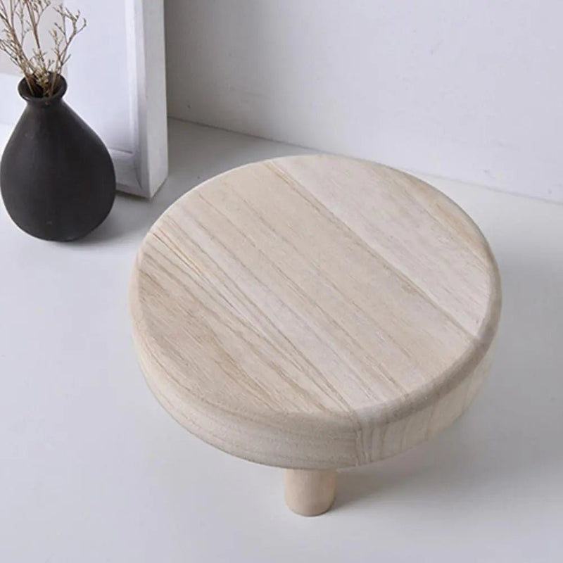 Small Round Wooden Flower Pot Stand - The House Of BLOC