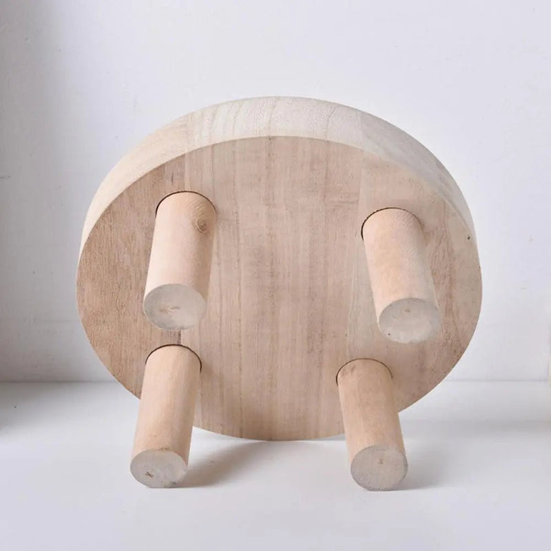 Small Round Wooden Flower Pot Stand - The House Of BLOC