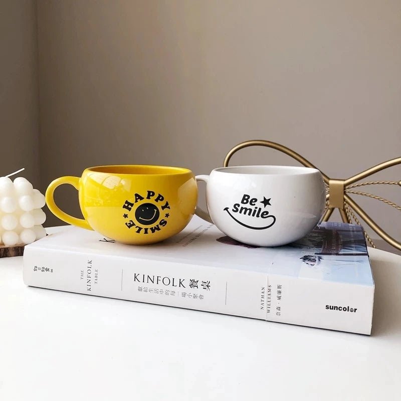 Smiley Face Ceramic Coffee Mug - The House Of BLOC