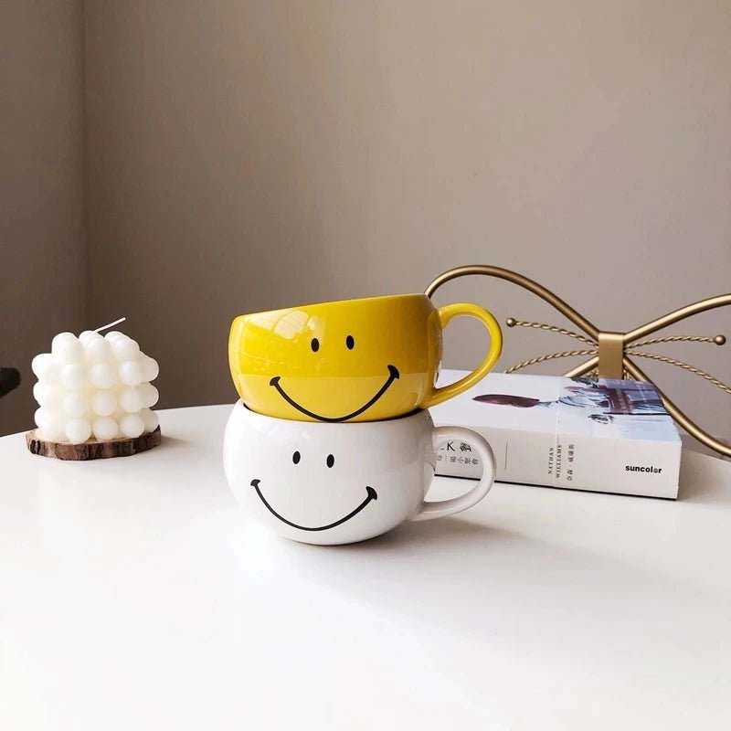 Smiley Face Ceramic Coffee Mug - The House Of BLOC