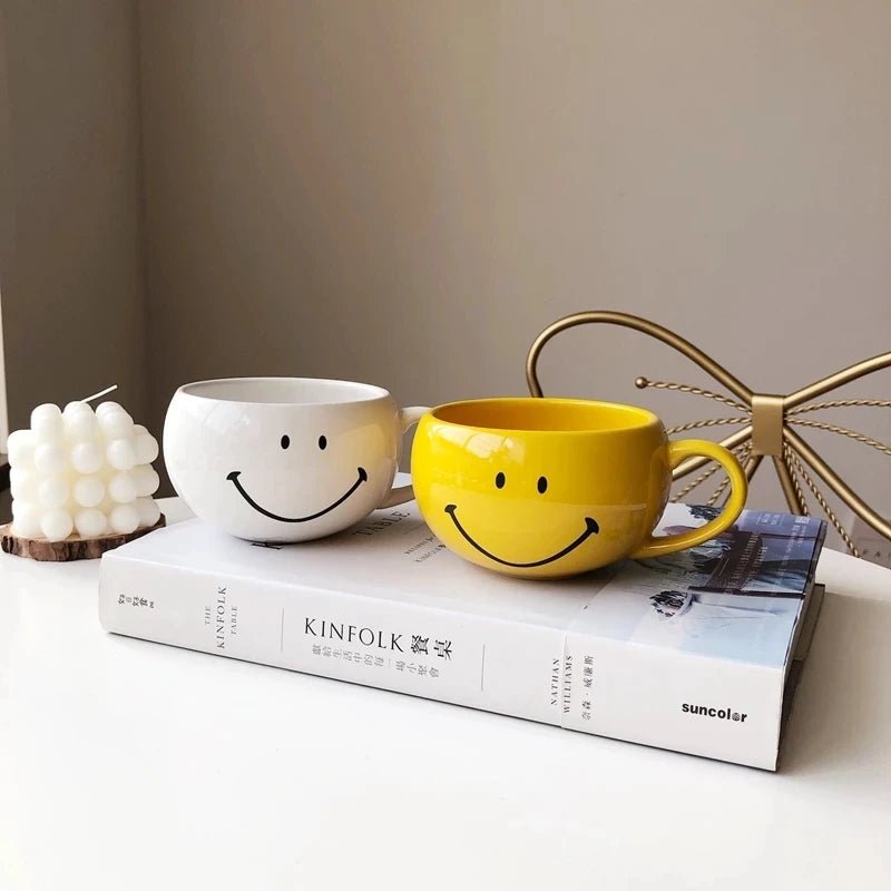 Smiley Face Ceramic Coffee Mug - The House Of BLOC