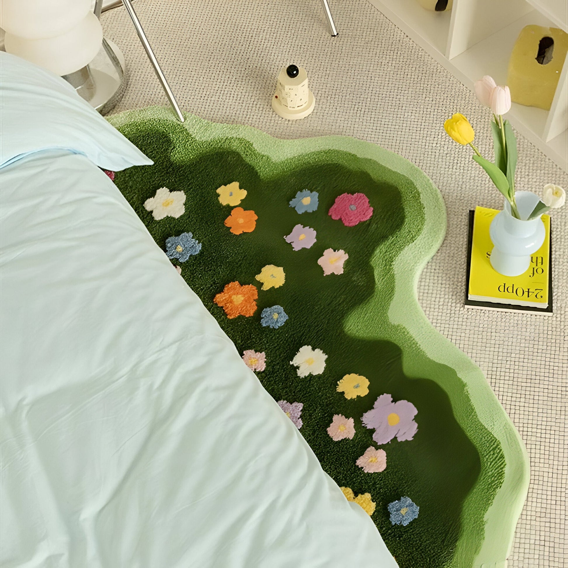 Soft Floral Garden Tufted Rug - The House Of BLOC