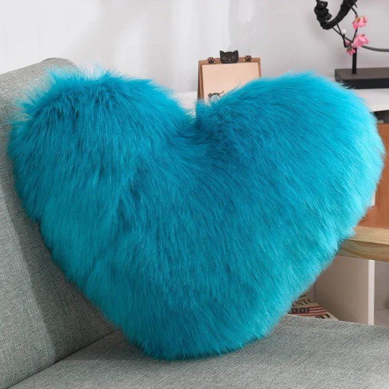 Soft Heart Shape Fluffy Sofa Cushion - The House Of BLOC