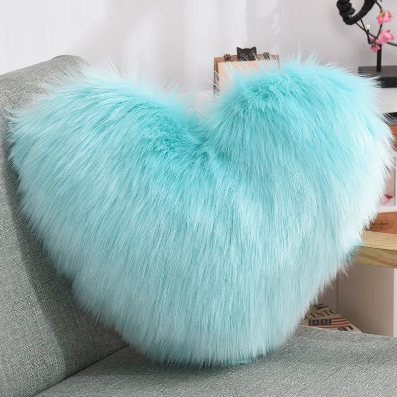 Soft Heart Shape Fluffy Sofa Cushion - The House Of BLOC