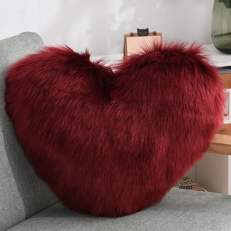 Soft Heart Shape Fluffy Sofa Cushion - The House Of BLOC