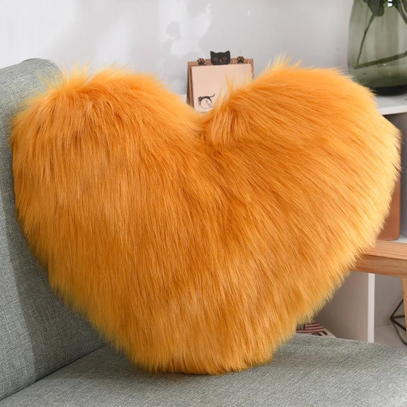 Soft Heart Shape Fluffy Sofa Cushion - The House Of BLOC