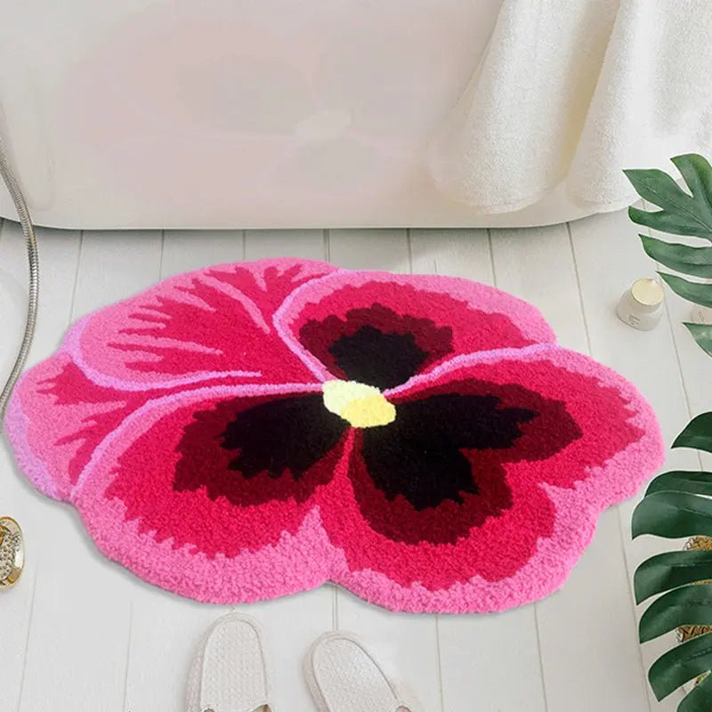 Soft Pansy Design Non Slip Bathmat - The House Of BLOC