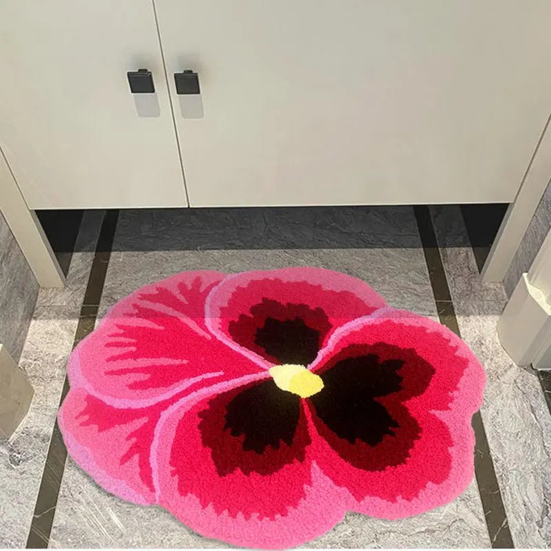 Soft Pansy Design Non Slip Bathmat - The House Of BLOC