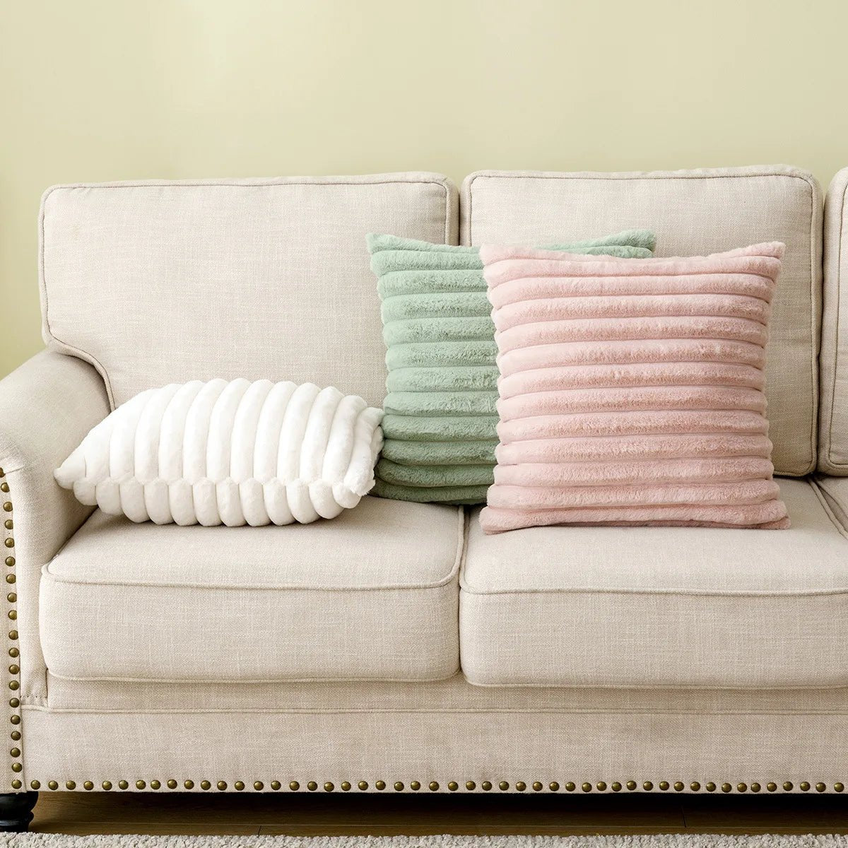 Soft Plush Pastel Cushion Cover - The House Of BLOC