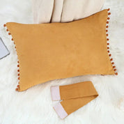 Solid Candy Colour Tasseled Cushion Cover - The House Of BLOC