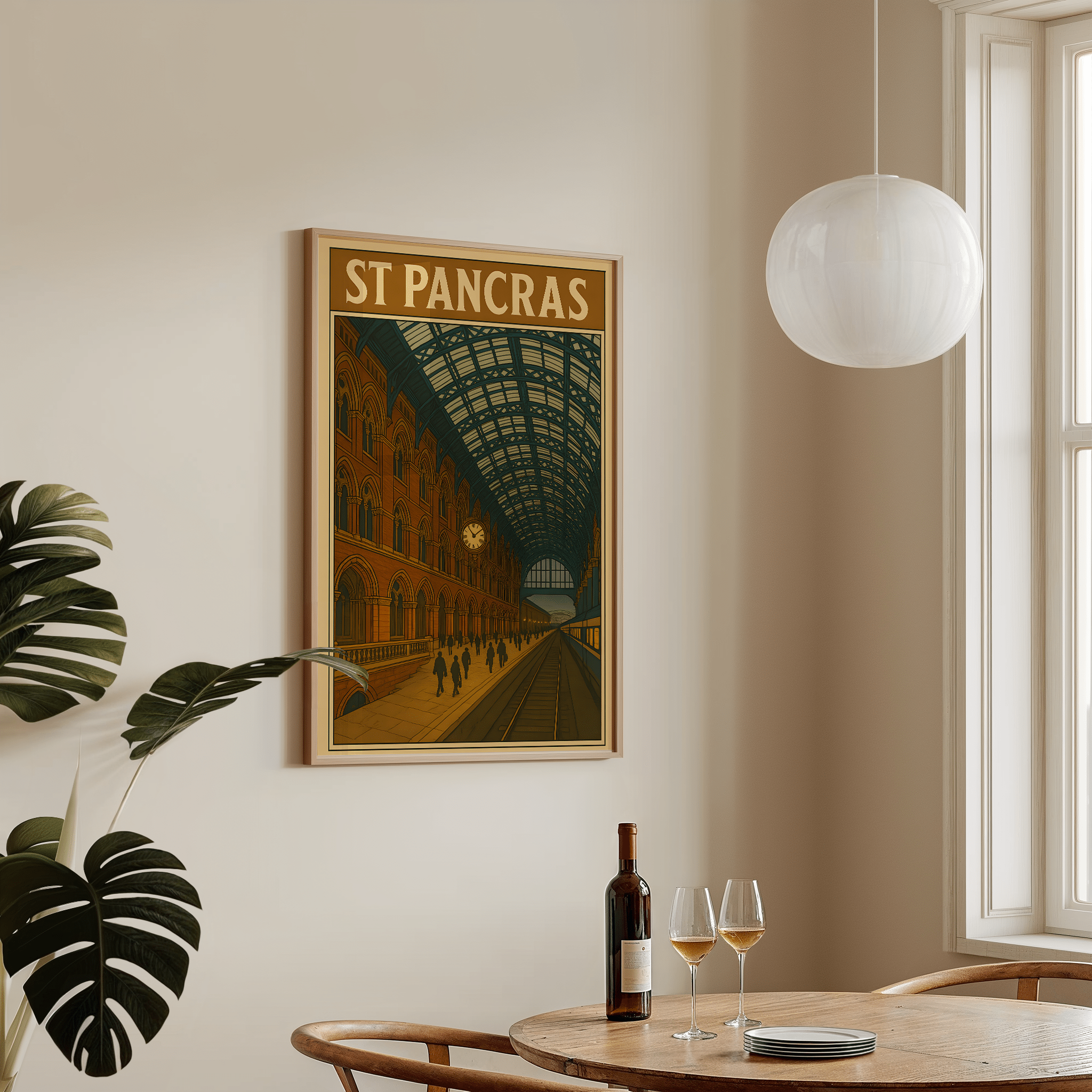 St Pancras Train Station - Premium Semi - Glossy Poster - The House Of BLOC