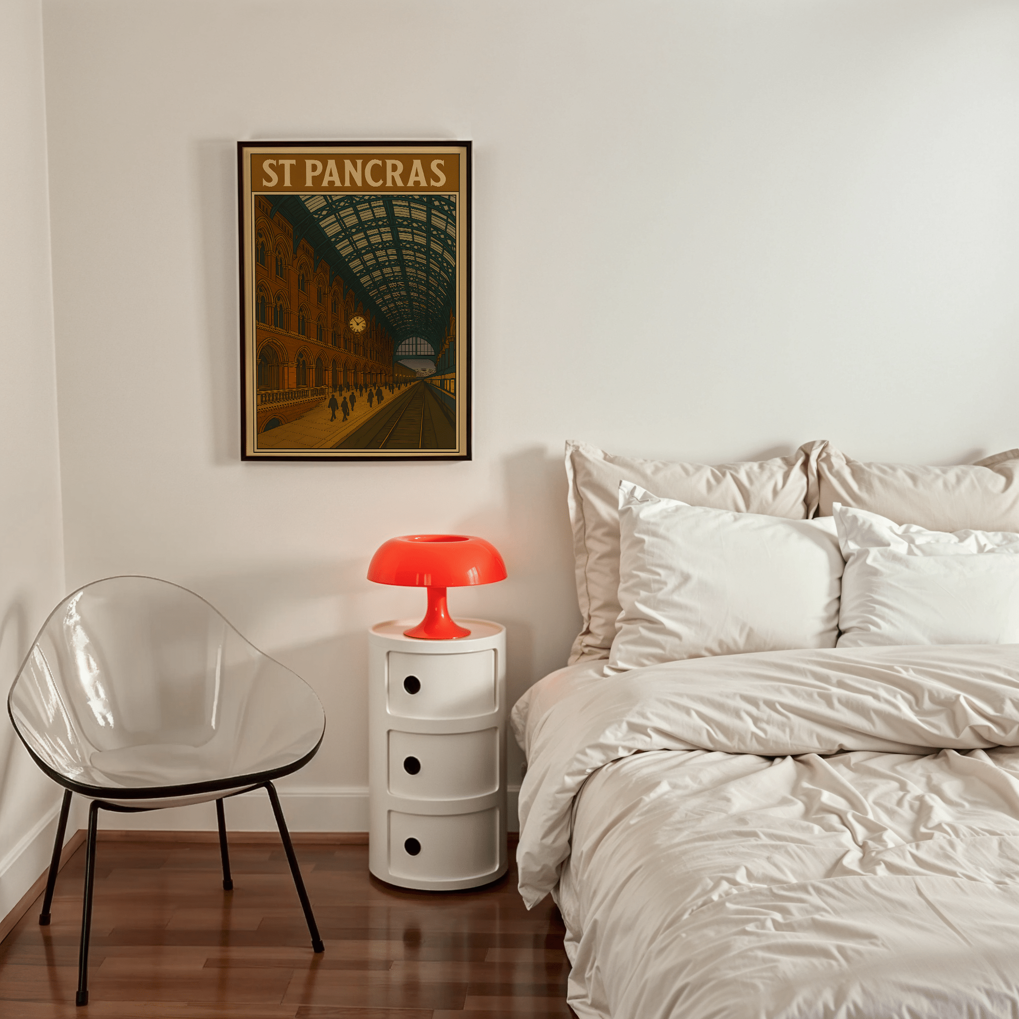 St Pancras Train Station - Premium Semi - Glossy Poster - The House Of BLOC