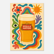 Stella Artois Drink Illustration Poster - Premium Semi - Glossy Poster - The House Of BLOC
