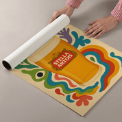 Stella Artois Drink Illustration Poster - Premium Semi - Glossy Poster - Mounted Framed Poster - The House Of BLOC