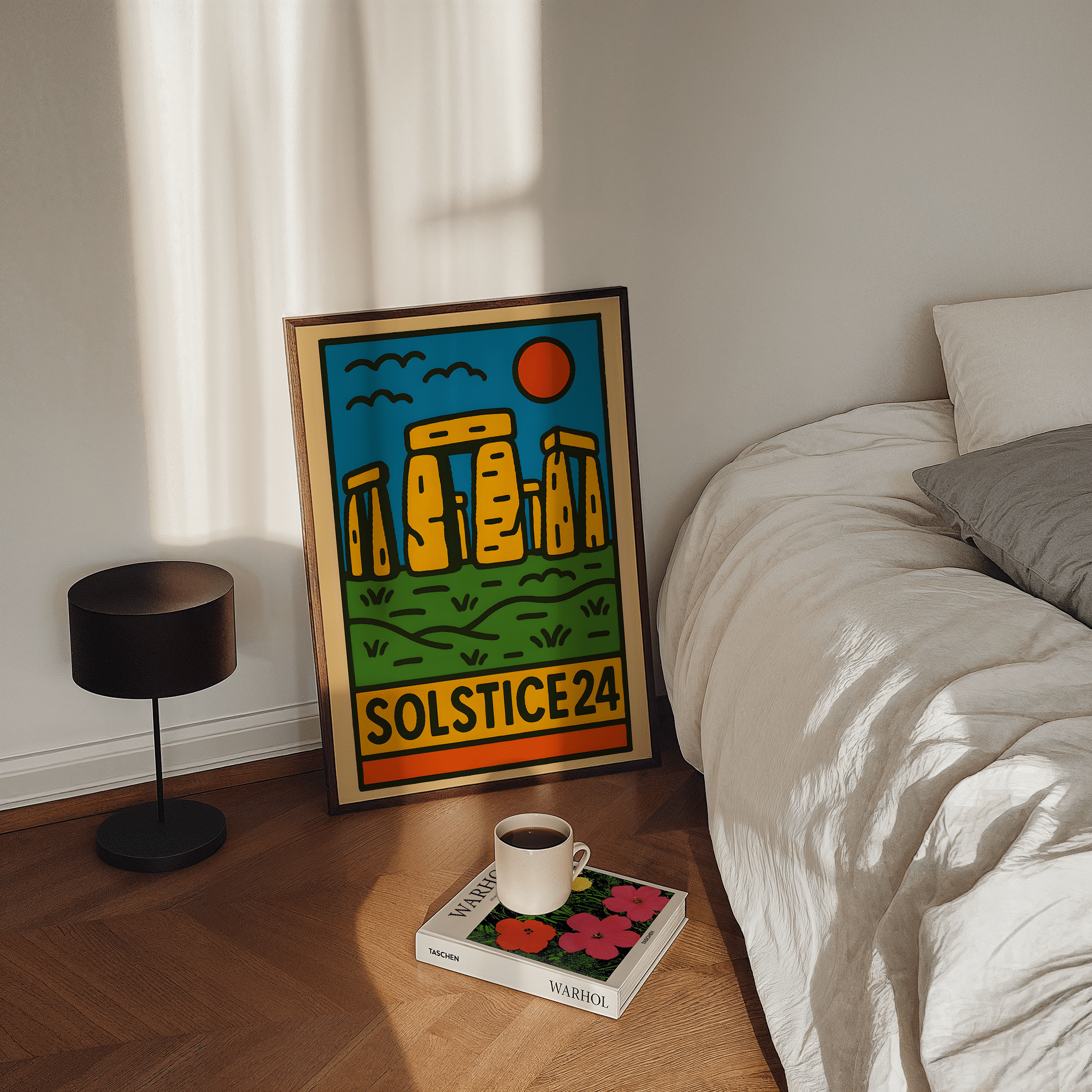 Stone Henge Solstice Poster - Keith Haring Inspired - Premium Semi - Glossy Poster - The House Of BLOC